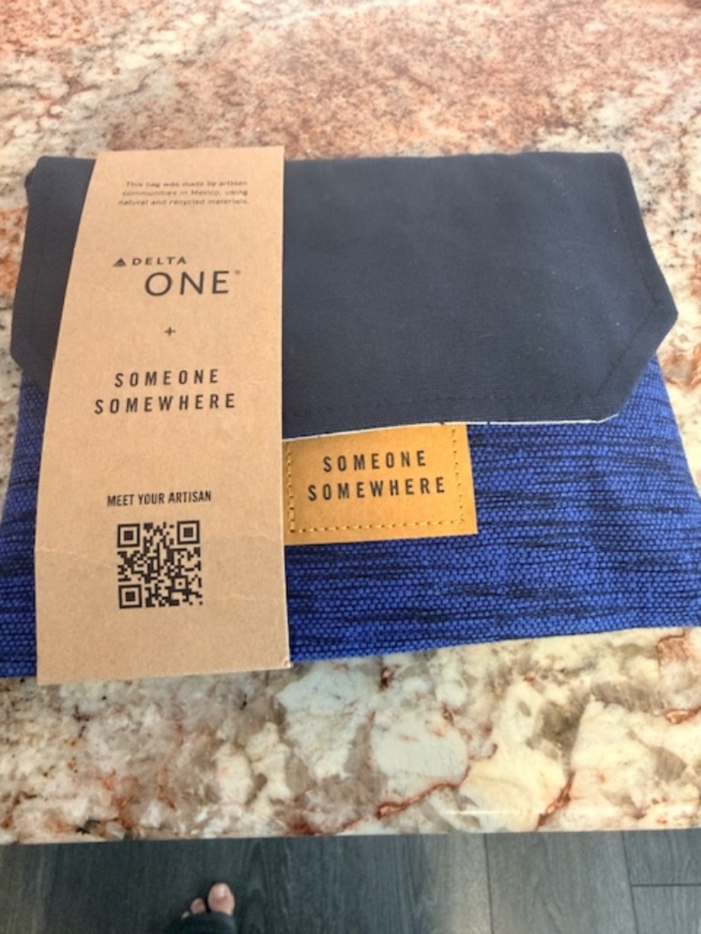 Delta Airlines Amenity giveaway pouch bag